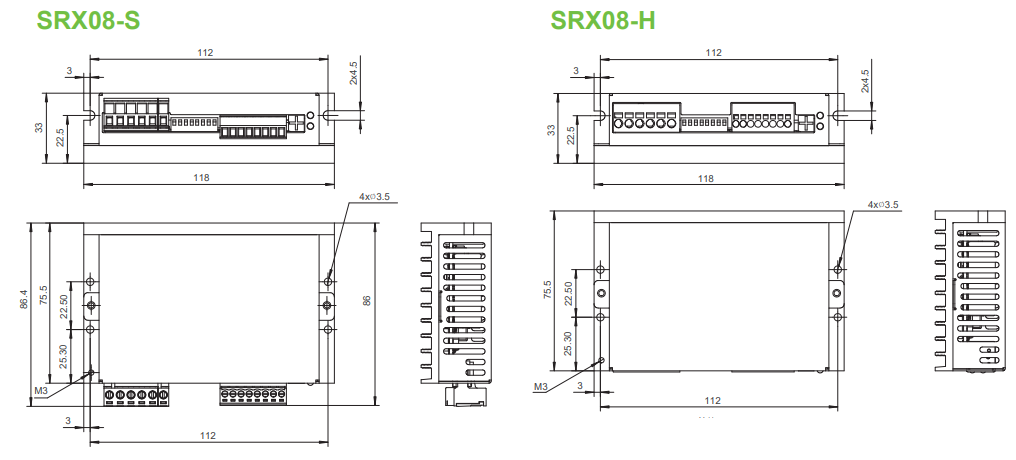 Bộ điều khiển động cơ Moons' SRX08-S